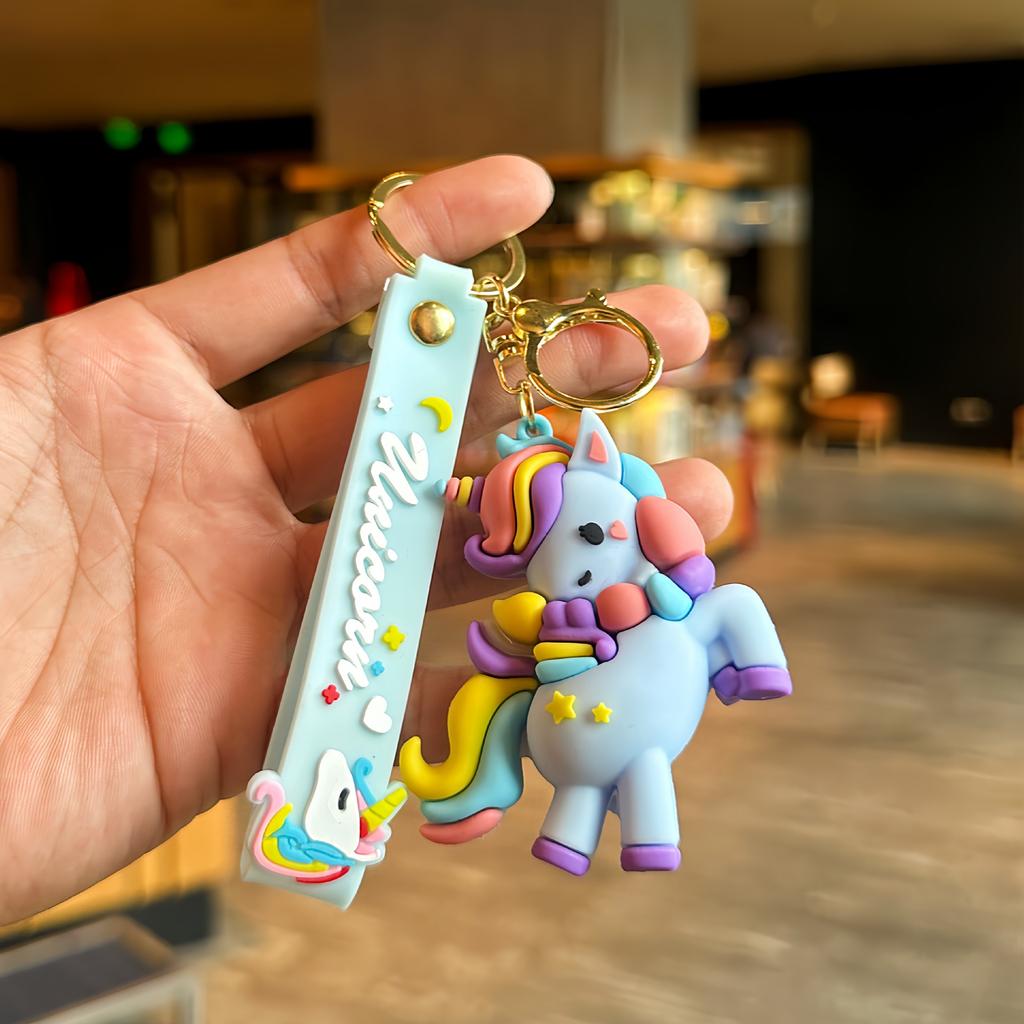 Colorful Horse Cartoon Colorful Unicorn Keychain Pendant Exquisite Girls Backpack Keychain Cute Pendant