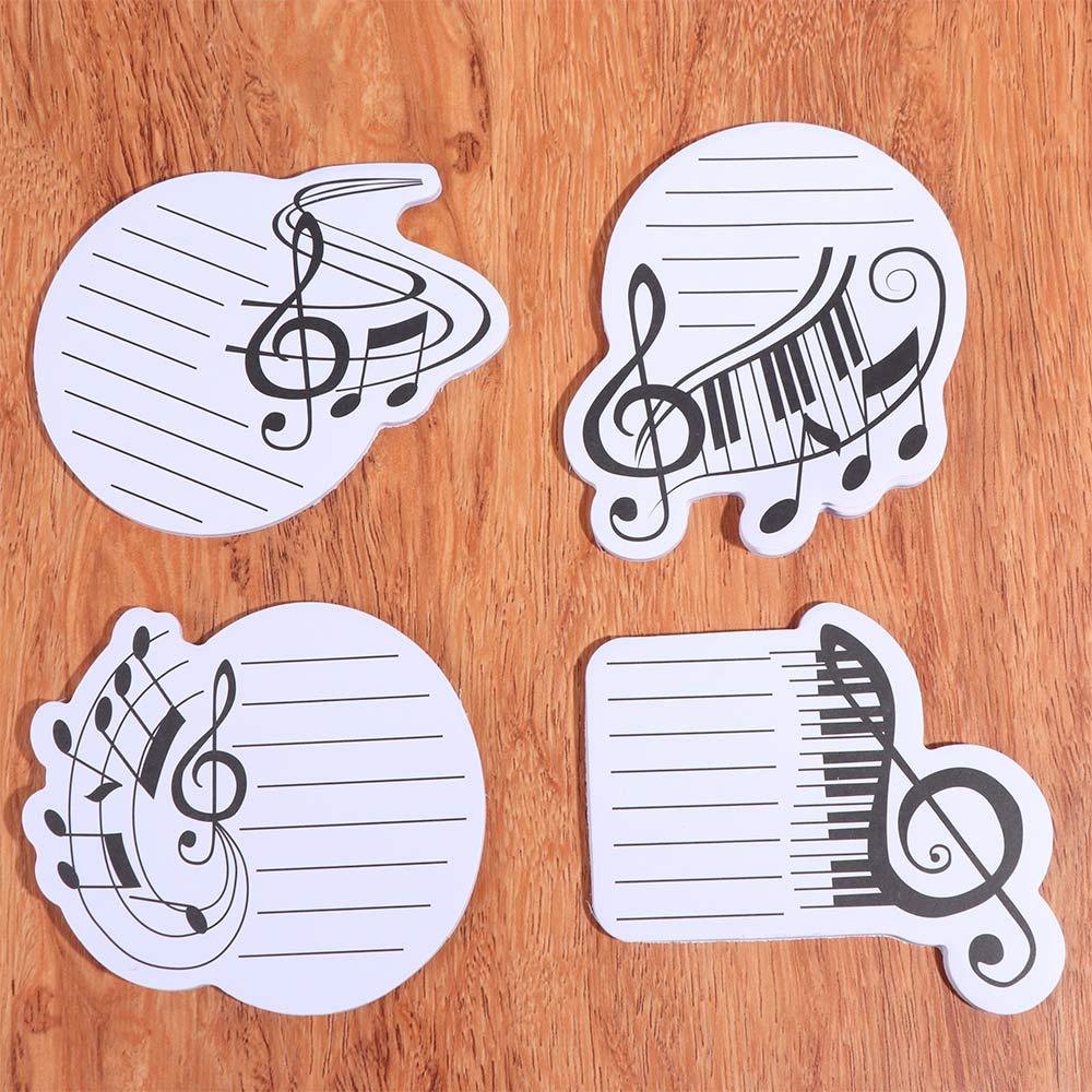 10Pcs/Set Various Music Shapes Music-themed Notepads Self-adhesive Writing Memo Pad  Notebooks