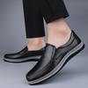 Mode Slip-on Business Casual Äkta Läderskor Klassiska Mjuka Mockasiner Hombre Andningsbara Ballerinaskor Herrskor Herr Vår Loafers
