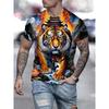 Men's Animal Tiger Totem 3D Printed T-Shirt Street Top Creative Daily Leisure Sports Fashion Trend Personalized Neutral Clothing