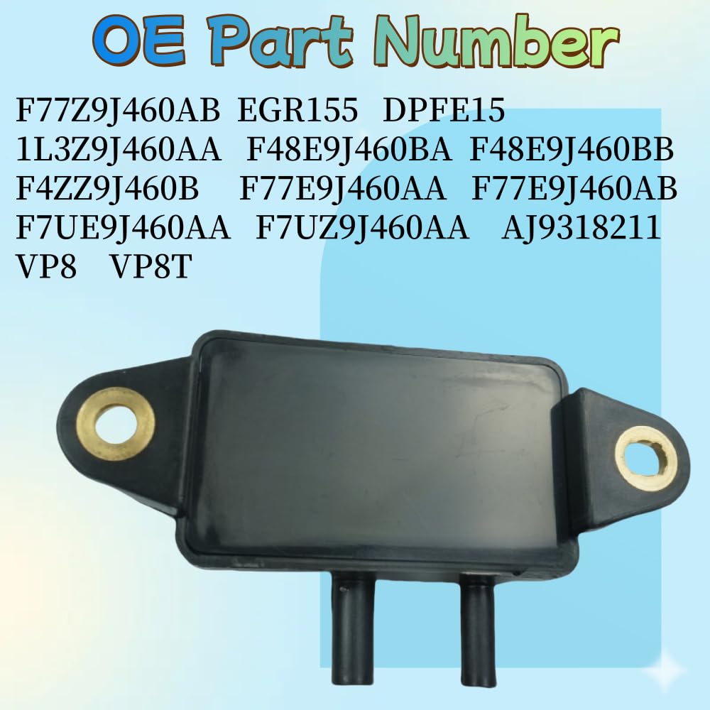 F77Z9J460AB EGR Exhaust Gas Recirculation Pressure Feedback Sensor,EGR Valve,Replaces DPFE15 VP8T,Fits for 94-2011 Ford F-150 F-250 F-350 F-450 F-550