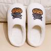 Pumpkin Embroidery Cotton Slippers for Women Cozy Indoor House Shoes