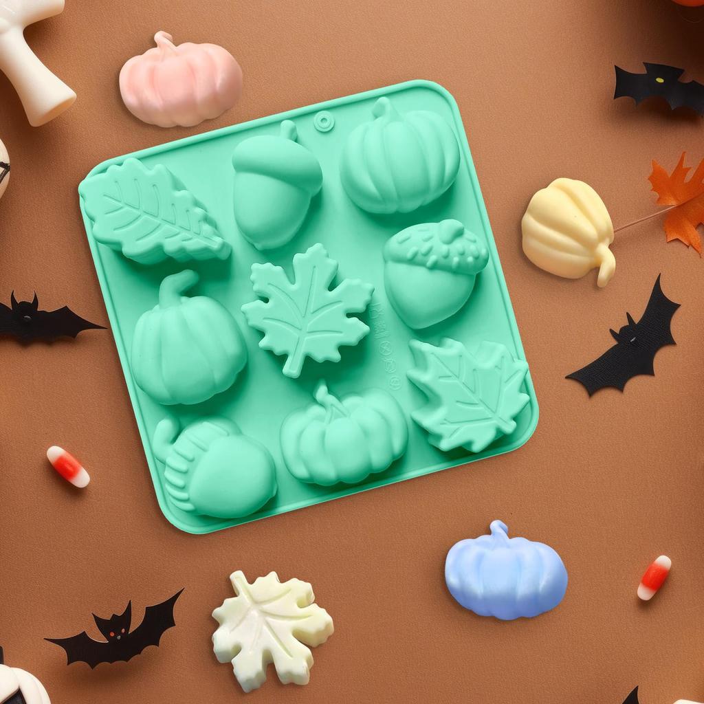Baking Molds Silicone Shape Pumpkin Silicone Bakeware Chocolate Molds Fall Decor Maker Craft Supplies for Thanksgiving Christmas