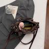 Faux Leather Solid Color Large Capacity Hobos Shoulder Bags for Women High Quality Versatile Undearm Ruched Handle Bags