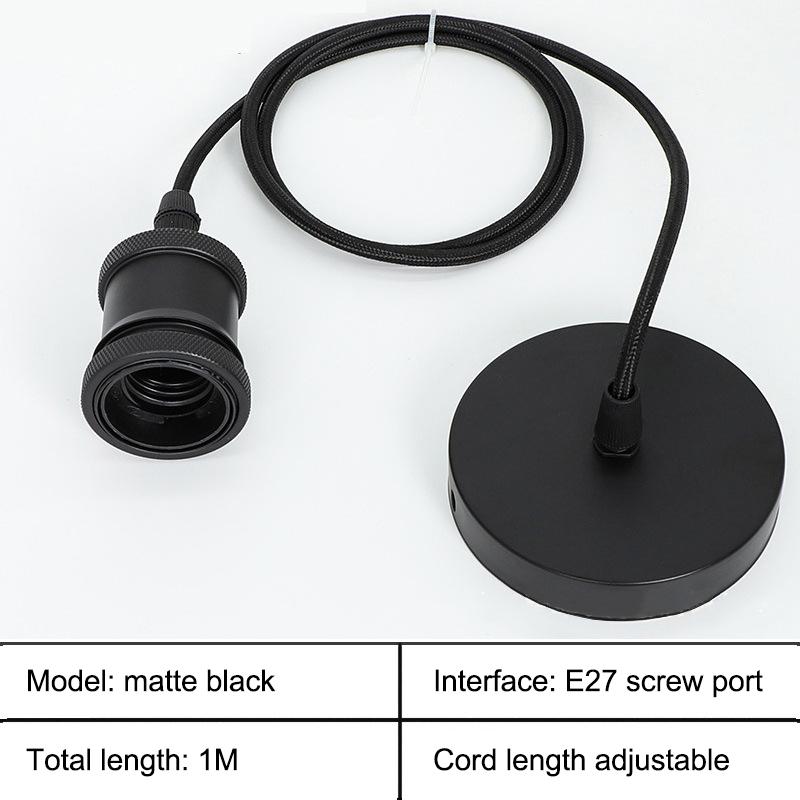 Inline Badge Ceiling Lamp Holder Aluminum E27 Lamp Holder Set Single Lamp Holder 1M Cord Vintage Style Lamp Holder For Mall