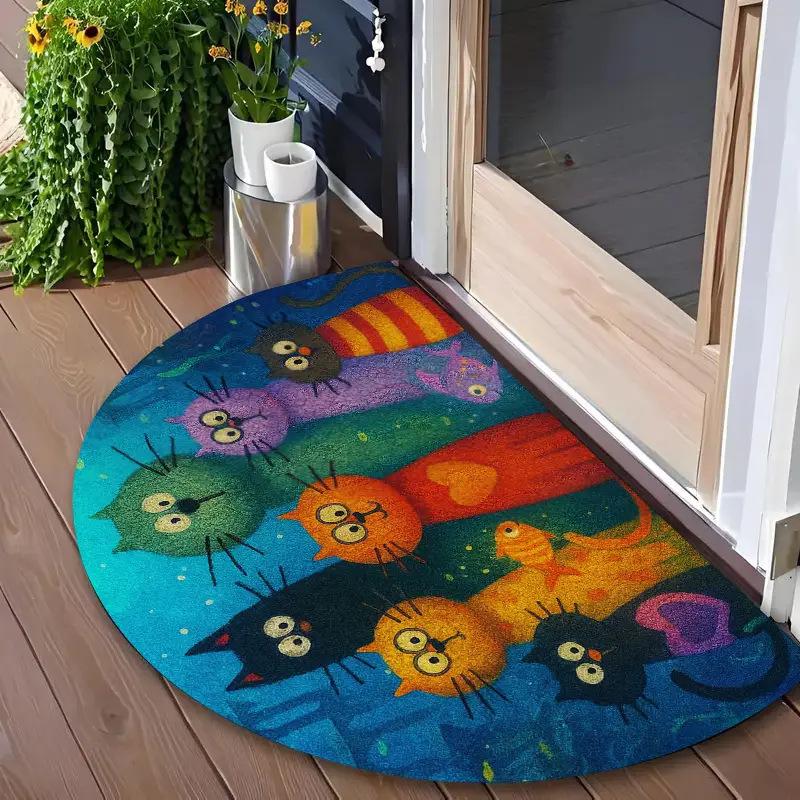 Thanksgiving Printed Floor MATS, Decorative MATS for Entering and Leaving The House, Anti-slip Foot MATS for Bathrooms and Toilets