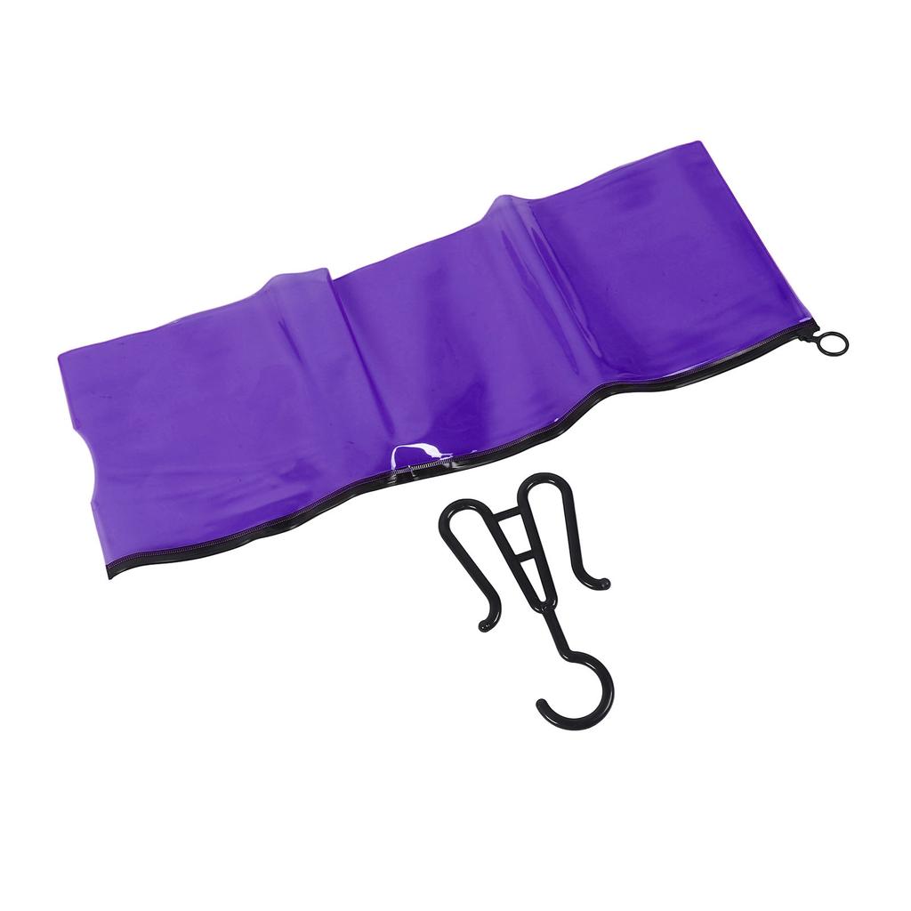 5pcs Wig Storage Bag Transparent PVC Hair Extension Holder With Hangers for Home Large Size Purple