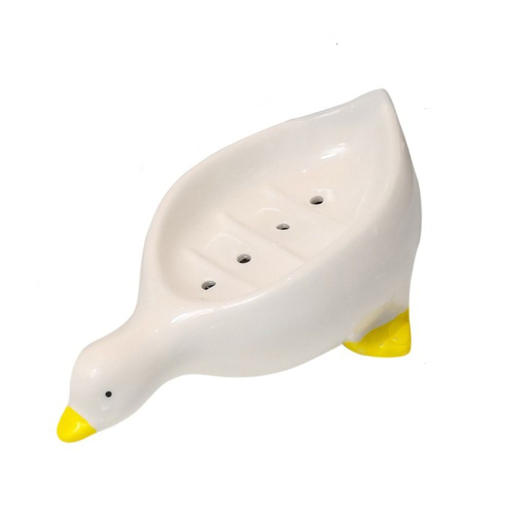 Storage Tray Soap Box Yellow Duck Shape Soap  Holders Creative Soap Dishes  Kitchen