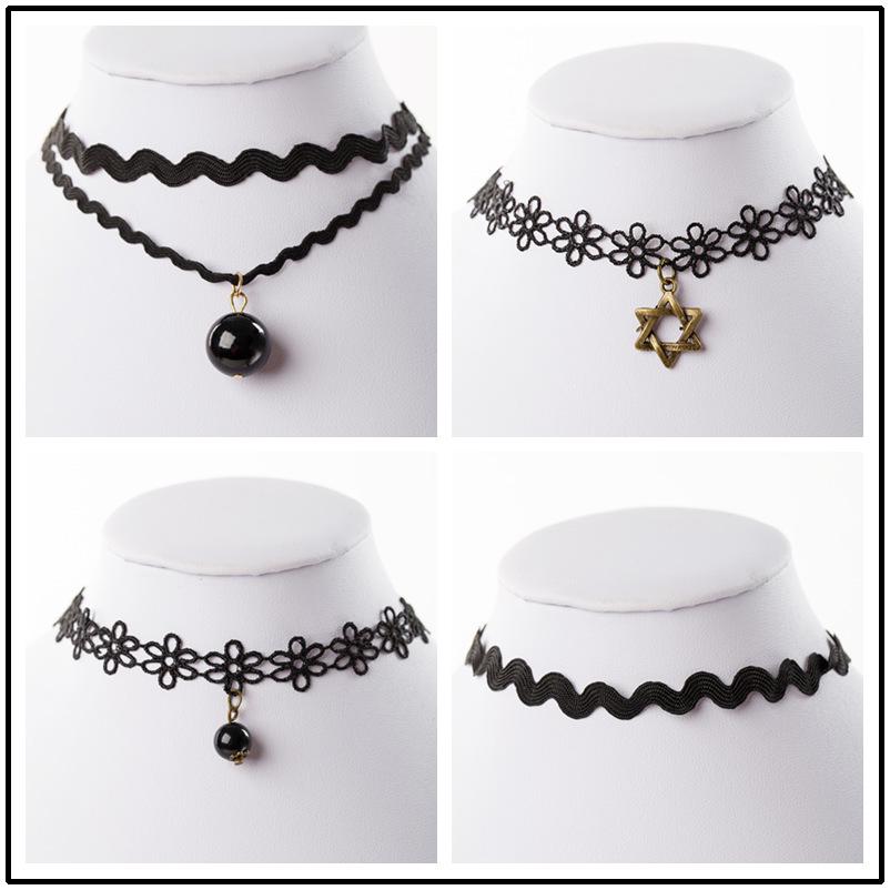 Korean Harajuku Velvet Ribbon Choker Necklace - Women's Fashion Clavicle Chain