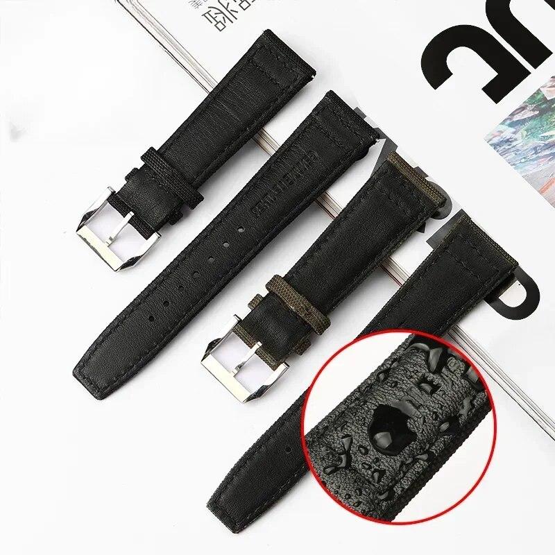 Captain Blue Citizen High Density Knitting Wrist for IWC Pilot Portugal Portofino Nylon Canvas Men 20mm 21mm 22mm Watch Strap