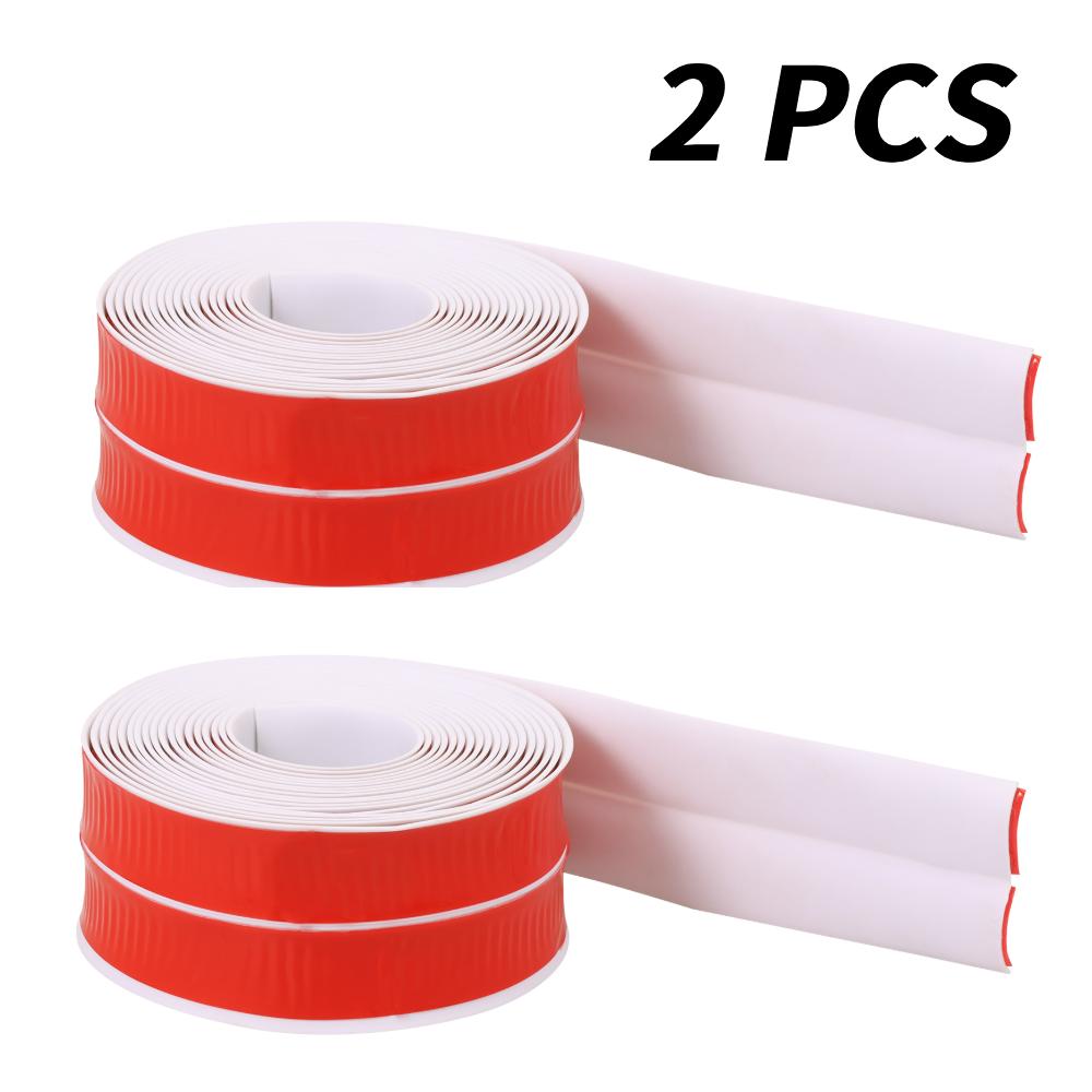 4 PCS Door Sealing Tape Self Adhesive PVC Wall Edge Trim Peel and Stick Corner Molding Door Seal Strip 5m X 60mm for Floor Home
