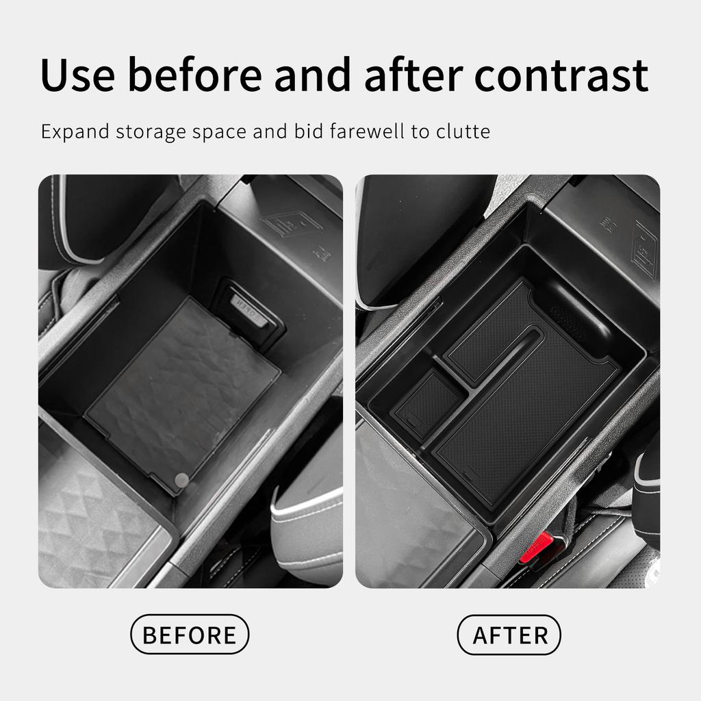 LUCKEASY for GWM Tank 300 2021-2024 Car Storage Box Interior Accessories Center Console Armrest Box Storage Case Tray Organizer