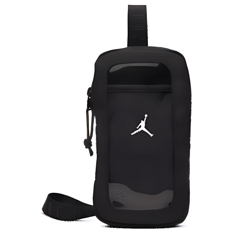 Jordan Logo Zipper Closure Polyester Crossbody Phone Bag Unisex bags Black HQ6909-061 Black