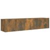Vidaxl Set of 2 TV Cabinets, Smoked Oak Wood-Based Material