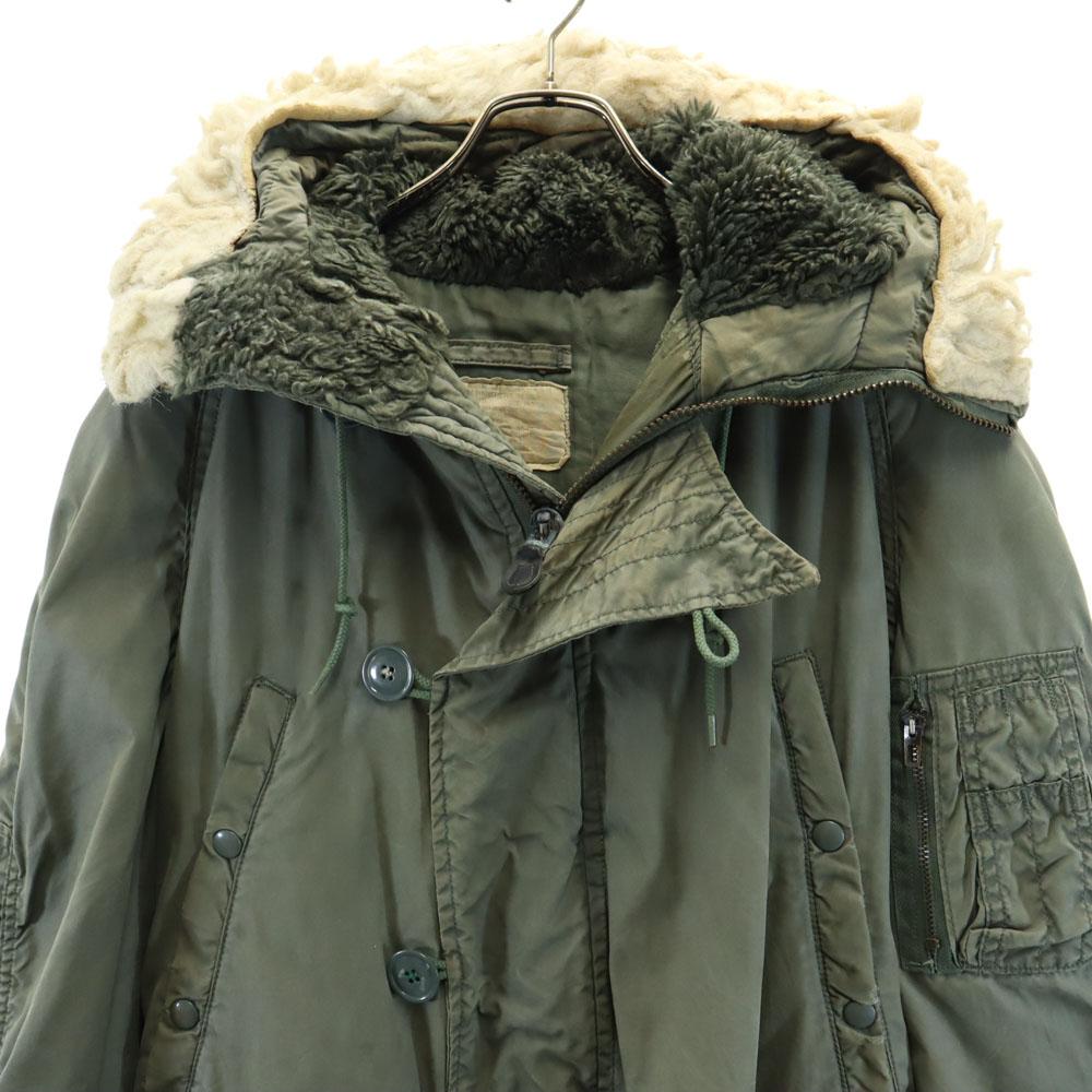 US AIR FORCE 80s DLA Vintage N-3B Flight jacket M Military Jacket Hood Men's Used