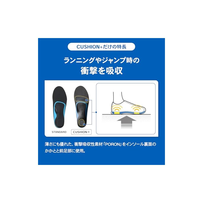 ZAMST Footcraft Series Insoles, Size LL (27.0cm-28.5cm), Shock-Absorbing Cushioned Arch Support (MIDDLE), Unisex.