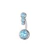Blue Series Stainless Steel Butterfly Navel Ring - Fashionable Japanese Korean Sexy Goddess Jewelry