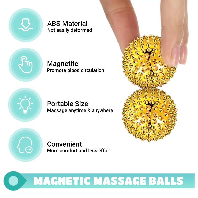 1 Pair Yoga Fitness Ball Durable Spiky Massage Ball Trigger Point Sport Fitness Hand Foot Pain Relief Magnetic Therapy Massager
