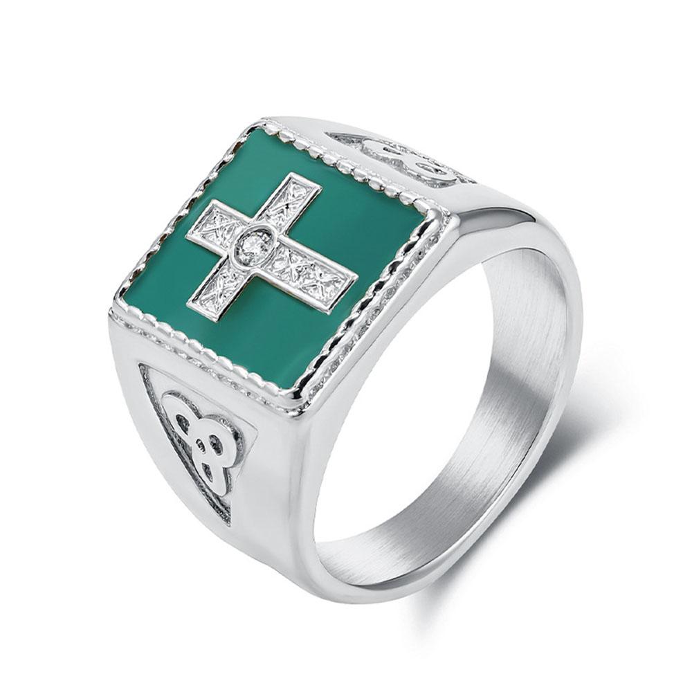 2025 Nordic Viking Celtic Cross Ring Men's Niche Personality Eternal Knot Ring.