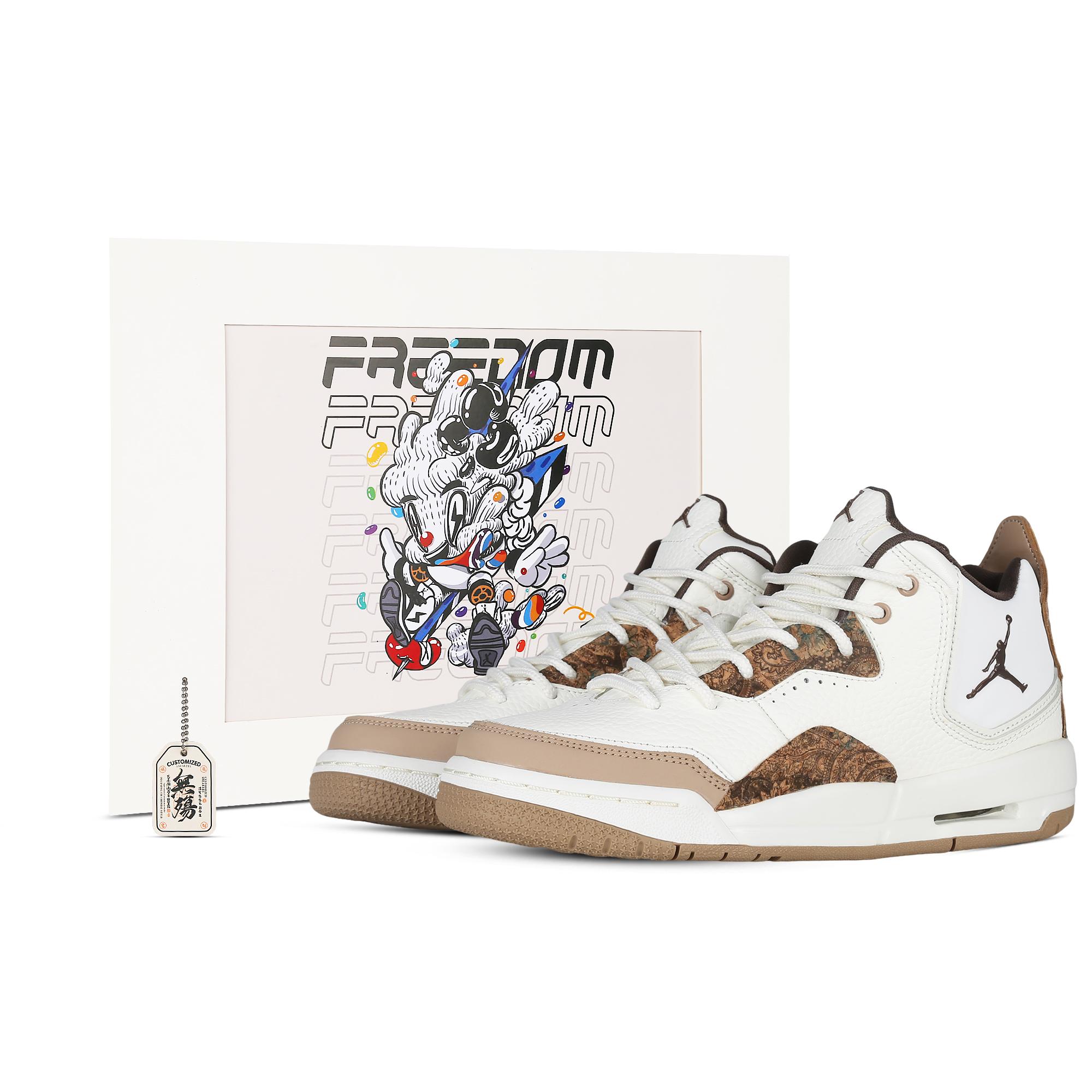 Jordan Courtside 23 Dream Back To Dunhuang 2.0 Mid top Vintage Basketball Shoes GS Brown White FQ6861-121(Team81-2.0) 40