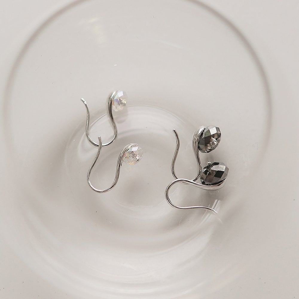 Jlauren 03M03202 Crystal Hoop Earrings