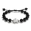 Designer-recommended rose quartz, obsidian, cat's eye stone Pixiu couple's bracelet, fashionable men's and women's gold-swallowing beast bracelet