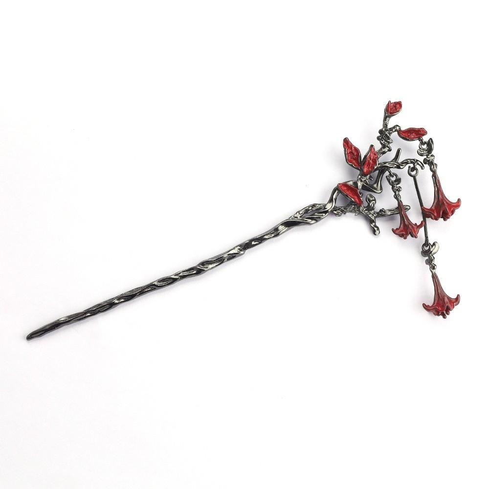 Crow Thorn Rose Hair Sticks Elegant Vintage Hairpins New Chinese Hair Fork Halloween