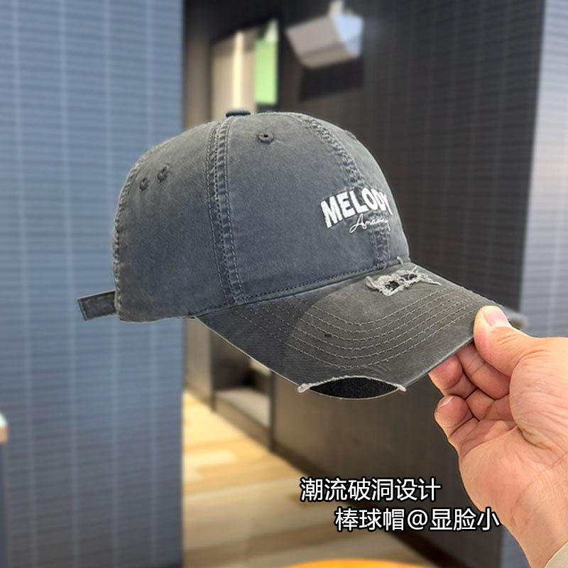 Spring and Autumn Embroidery Big Head Circumference Baseball Cap Women's Fashion Face Small Cap Men's Couple Hat