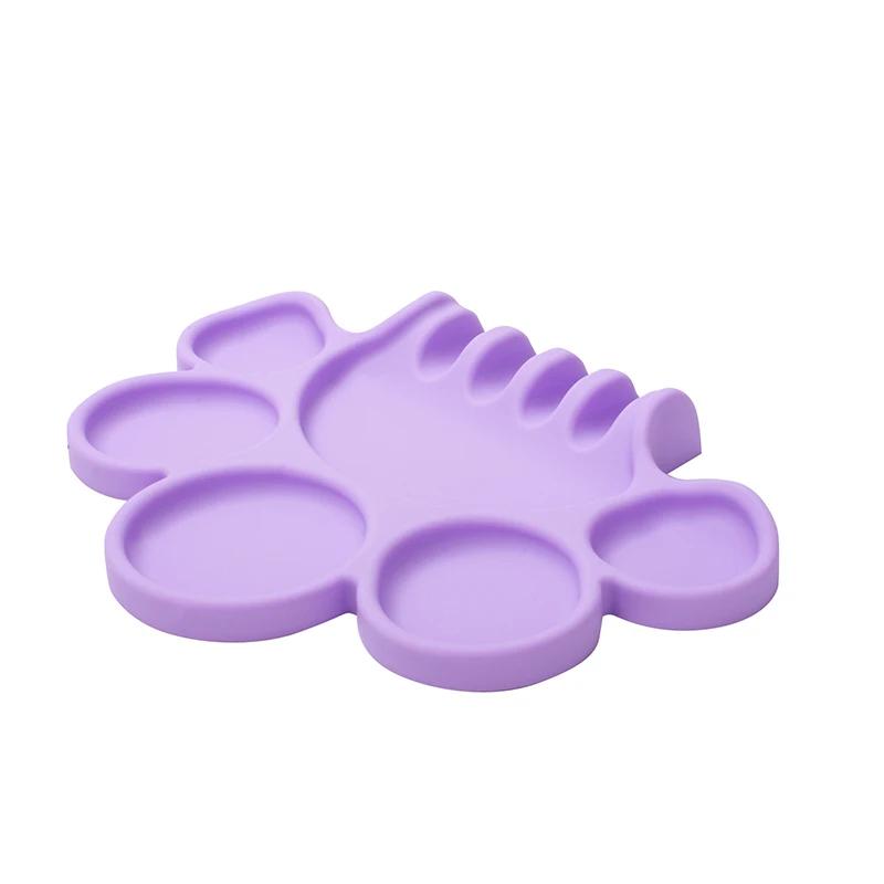 Silicone Paint Palette With Pen Holder Pigment Dispensing Tray Art Student Tools Painting Supplies For Watercolor Oil Propylene
