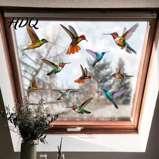 Fenster Vogelschutz Kolibri Aufkleber Schutz Abnehmbare PVC Kollisionsschutz Statische Aufkleber