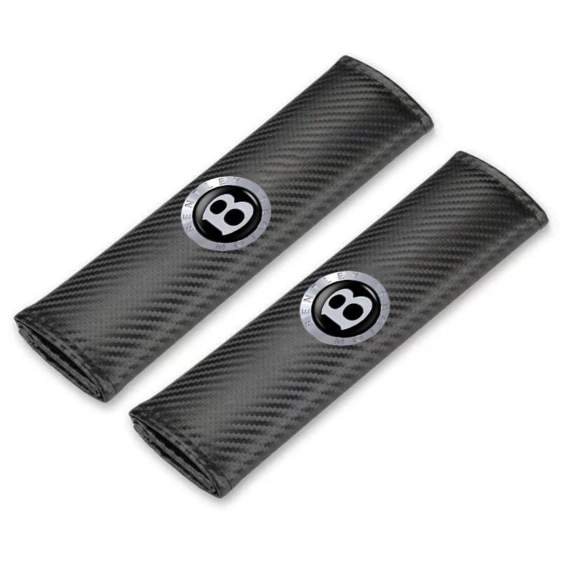 

2Pcs Leather Car Seat Belt Shoulder Pad Safety Strap Cover for New Bentley Flying Hurtling Spur Continental GT Bentayga Mulsanne
