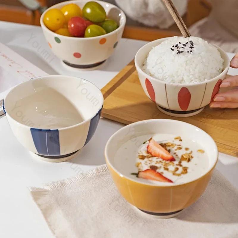 Japanese Style Ceramic Bowl Combination Creative Exquisite Rice Bowls Household Delicious Dishes Soup Bowl Exquisite Tableware