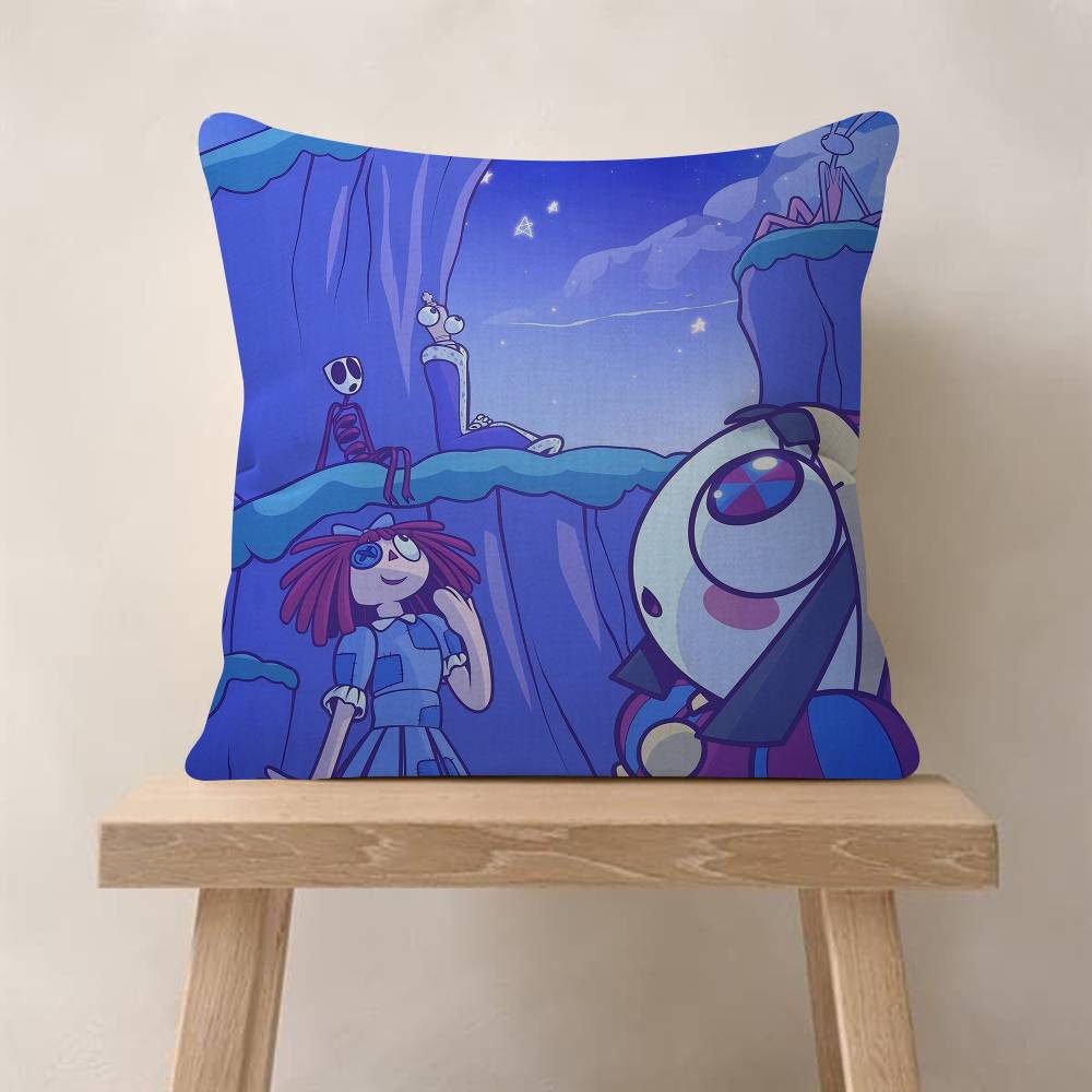 Anime The Amazing DDigital Circus Cushion Cover Inches Farmhouse Decor Home Throw Pillow Covers For Couch Decorations