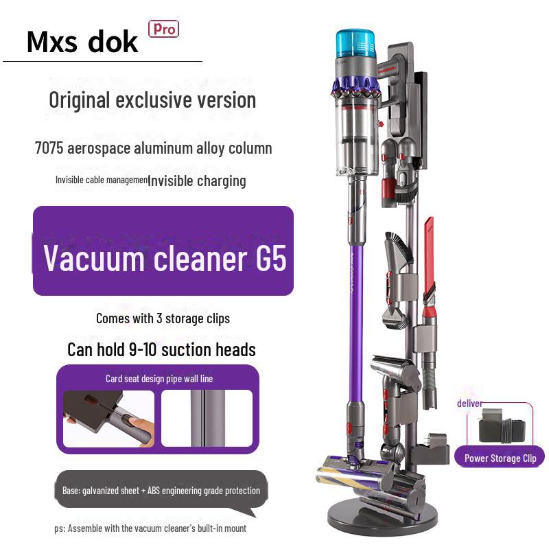Dyson Vacuum Cleaner Storage Rack: Punch-Free Bracket for V7, V8, V10, V11, V12, 15G, G5 Models