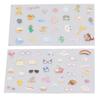 2PCS Decorative Stickers Cute Cartoon Self Adhesive Sticker Colorful PVC Sticker for DIY Album