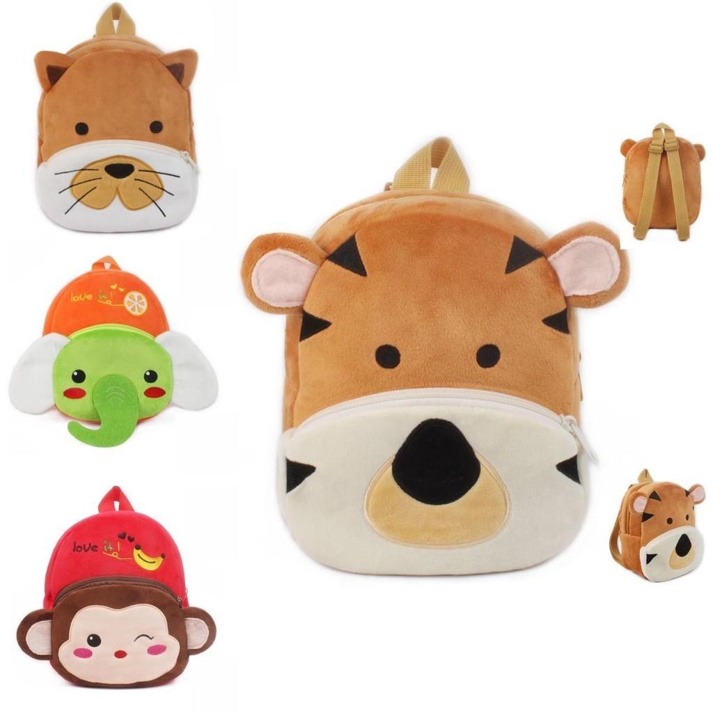 Cute Plush Toddler Kid Backpack With Cartoon Animal Pattern Comfortable For Boys And Girls!