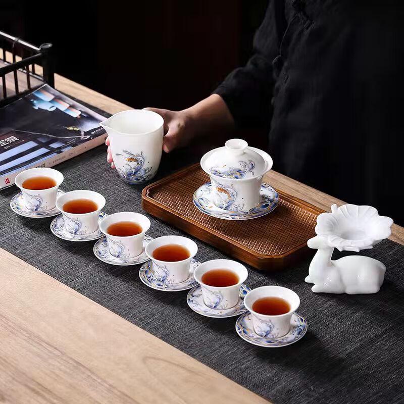 

Yunzhang Red Mutton-Fat Jade Porcelain Gongfu Tea Set