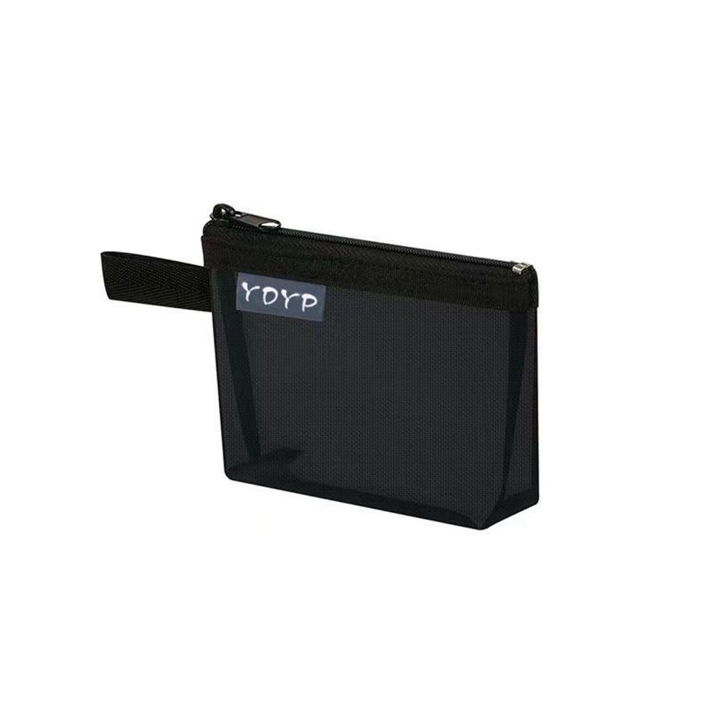 

Transparent File Bag Mesh Storage Bag Zipper Pouch Cosmetic Bag Simple Small Coin Purse Student G