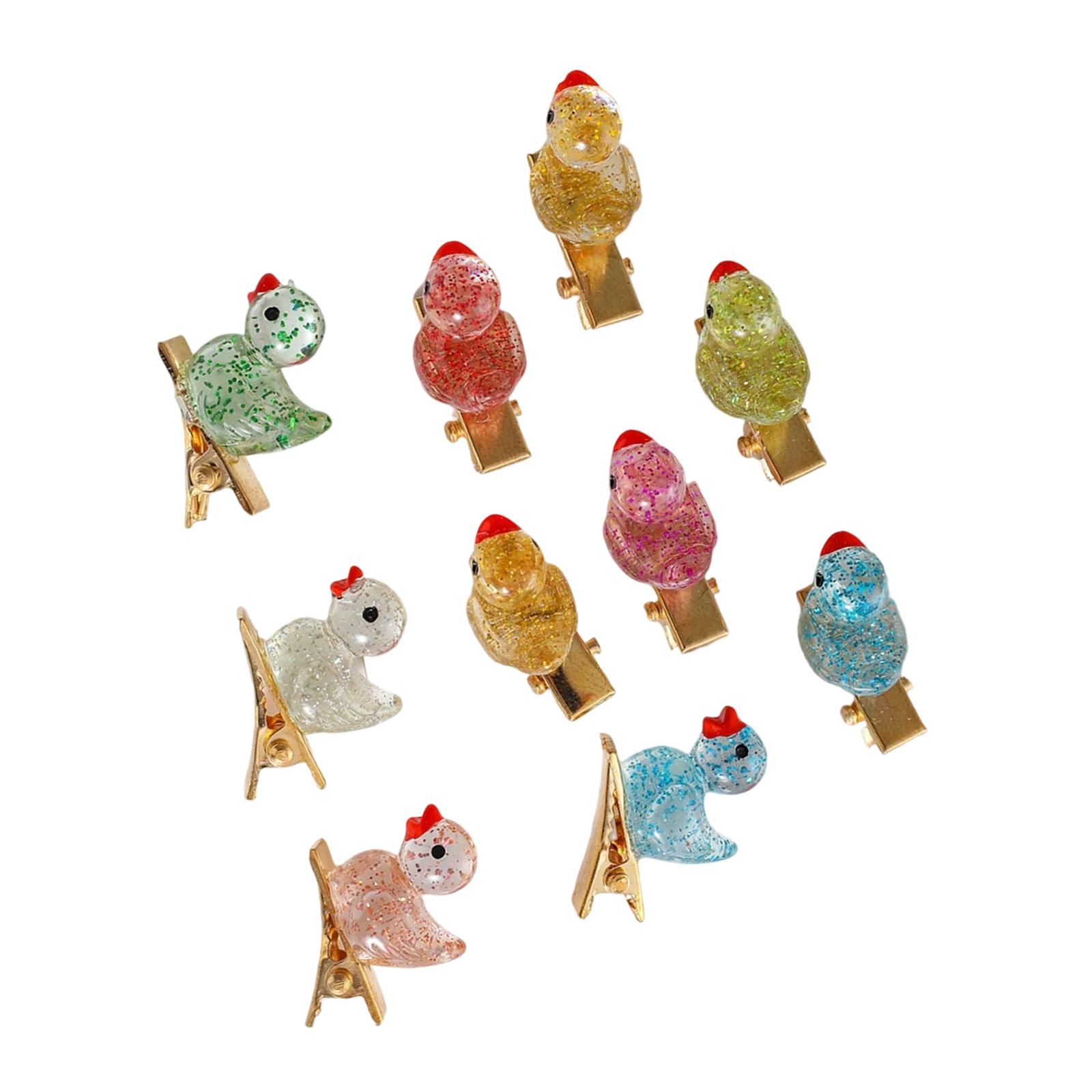 

10PCS Yellow Duck Hair Clips Set Cute Duckling Hair Accessories Cartoon Hairpin for Kids Girls School Family Party A