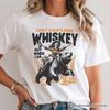 Alcohol Humor Retro T-and Kids Tshirt, Funny Whiskey White and Natural Western Tee for Country Girl