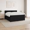 Box Spring Bed with Mattress Black 140 X 200 Cm Velvet