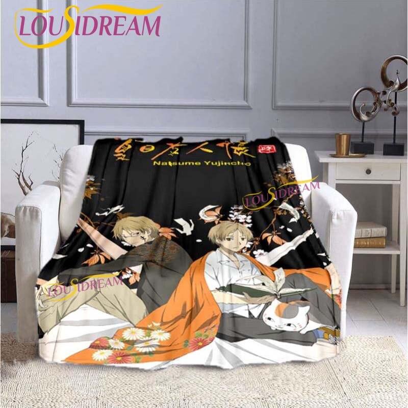 Classic Cartoon Natsume Friends Account Blanket Premium Flannel Warmth Soft Plush Sofa Bed Blanket