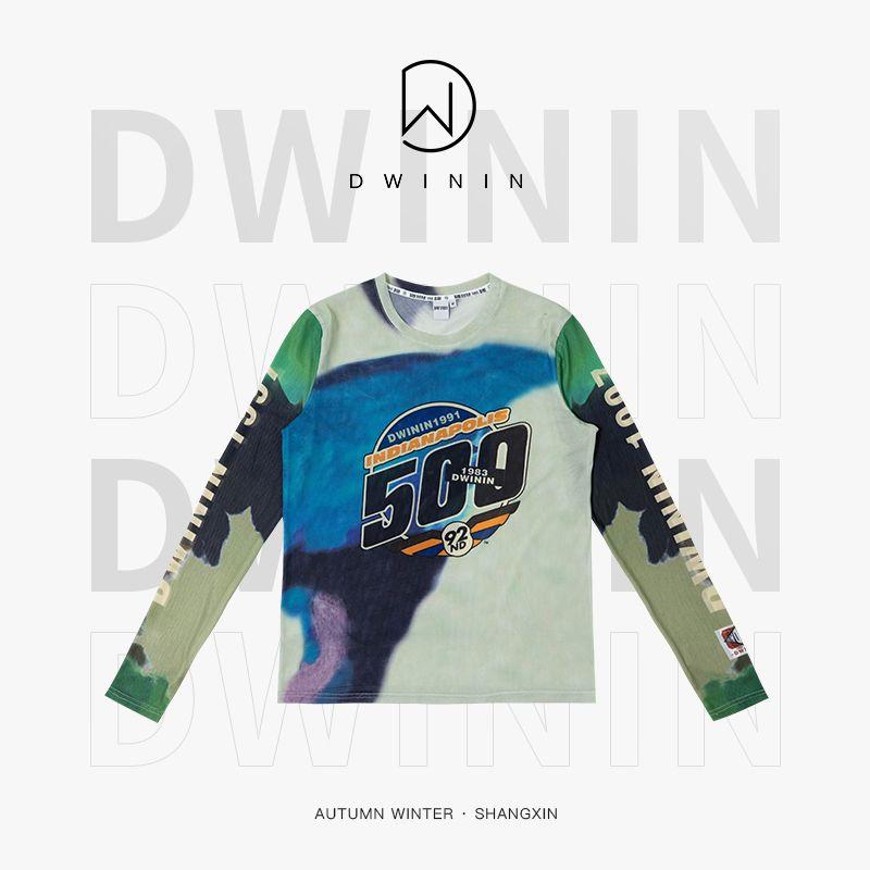 

2024 Новое поступление Летняя свободная модная свободная трендовая сетчатая универсальная летняя толстовка с длинными рукавами и капюшоном для женщин Army Green T-Shirt 10 M