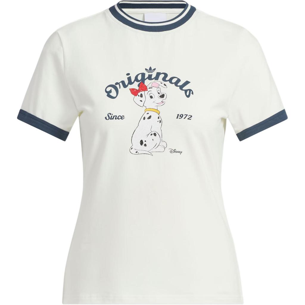 Adidas Originals X Disney Dalmatian Ringer T-Shirt Women Tops KG6696