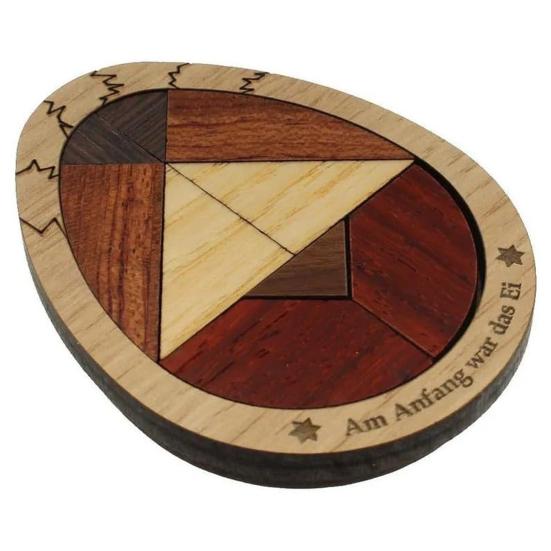 Quebra-Cabeça de Ovo Brinquedo Educativo para Crianças Mini Quebra-Cabeça de Madeira Estimula a Criatividade Pensamento Lógico Habilidades Manuais Quebra-Cabeça Estilo Montessori