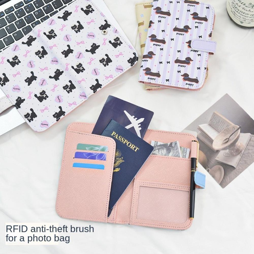 

Pu Leather Passport Holder Cartoon Card Wallet New Certificates Passport Bag Travel 3