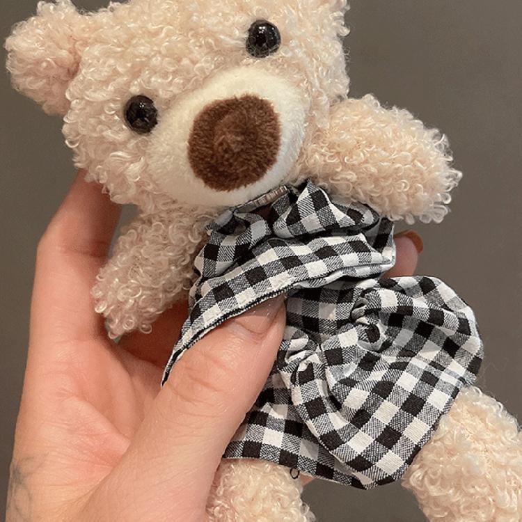 Girls Plush Rabbit Hair Rope Lovely Fluffy Scrunchies Cartoon Bear Elastic Bands