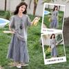 Girls' Half Length Skirt Set Summer 2026 New Style Girls' Big, Middle, Middle School Girls' Loose T Skirt Two Piece Set
