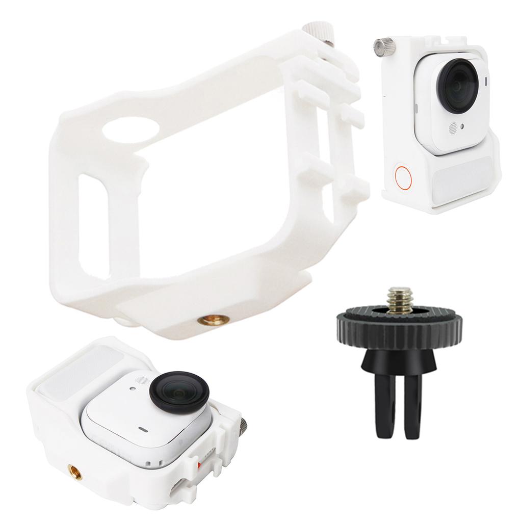 Portable Camera Frame Cold Shoe Mount Frame Cage 1/4in Screw Adapter Expansion Protection Frame for Insta 360 Go Ultra Accessory