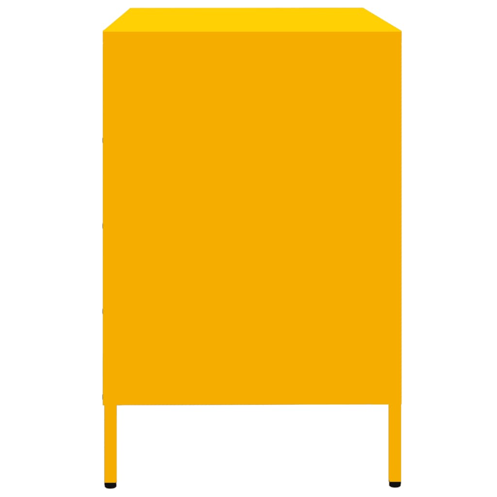 Sideboard Mustard Yellow 68 X 39 X 58.5 Cm Cold Rolled Steel